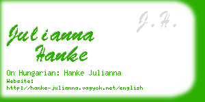 julianna hanke business card